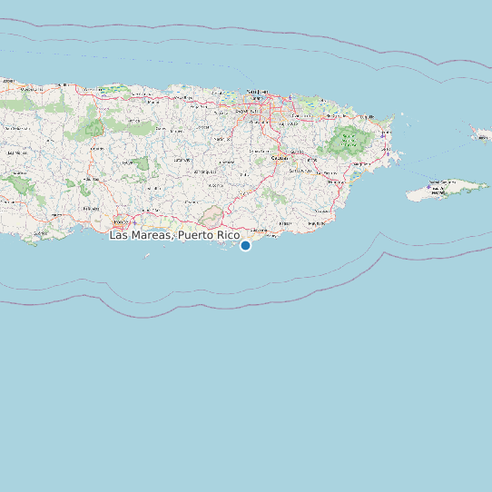 Las Mareas, Puerto Rico map