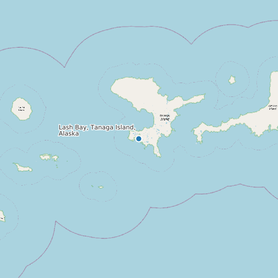 Lash Bay, Tanaga Island, Alaska map