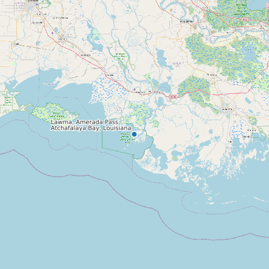 Lawma, Amerada Pass, Atchafalaya Bay, Louisiana map
