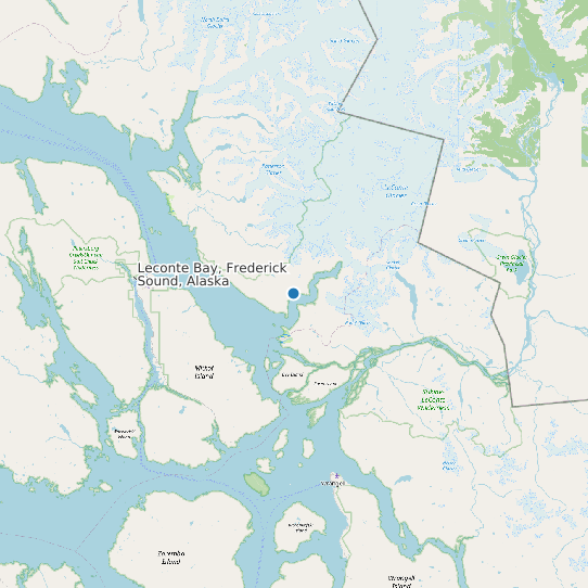 Map of Leconte Bay, Frederick Sound, Alaska Tide Prediction Station