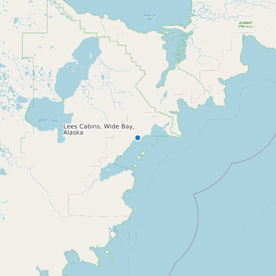 Lees Cabins, Wide Bay, Alaska map