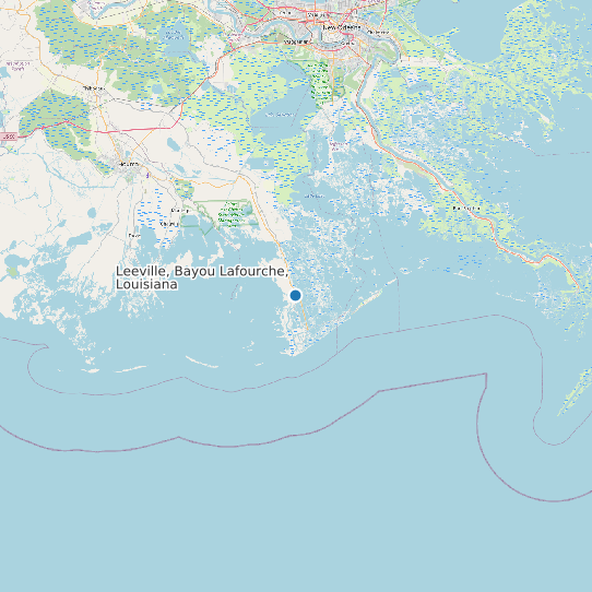 Leeville, Bayou Lafourche, Louisiana map