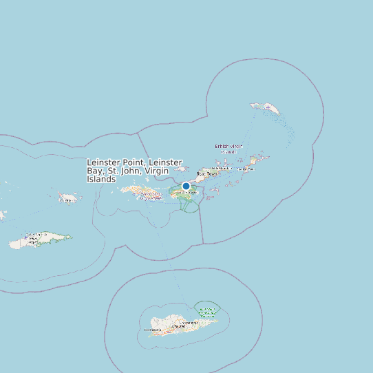 Map of Leinster Point, Leinster Bay, St. John, Virgin Islands Tide Prediction Station