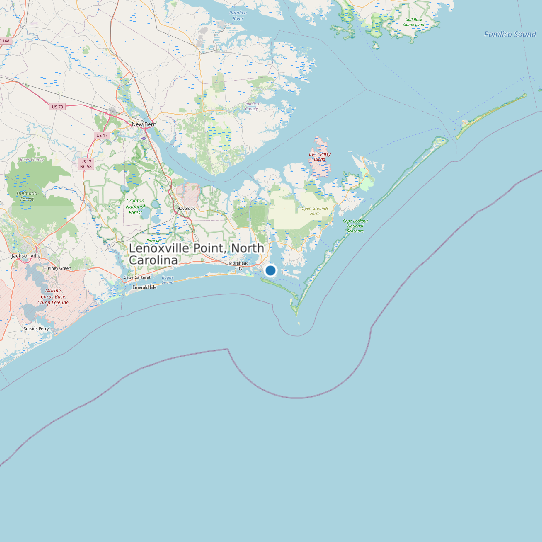 Map of Lenoxville Point, North Carolina Tide Prediction Station
