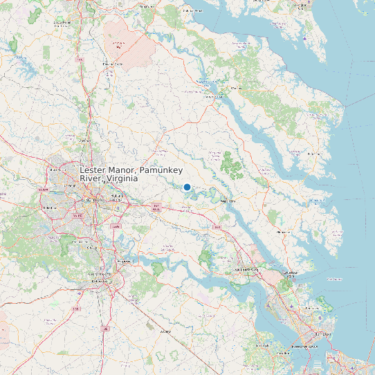Lester Manor, Pamunkey River, Virginia map