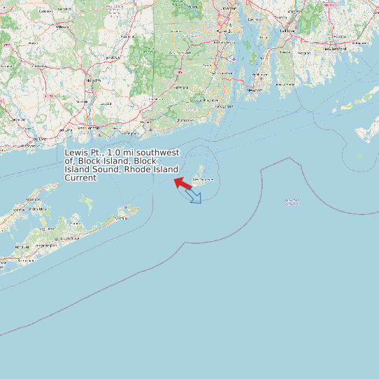 Lewis Pt., 1.0 mi southwest of, Block Island, Block Island Sound, Rhode Island Current map