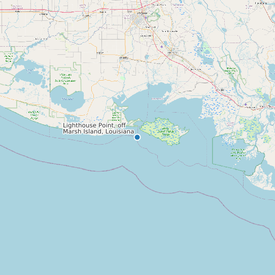 Lighthouse Point, off Marsh Island, Louisiana map