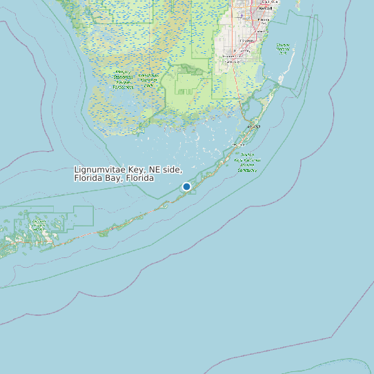 Map of Lignumvitae Key, NE side, Florida Bay, Florida Tide Prediction Station