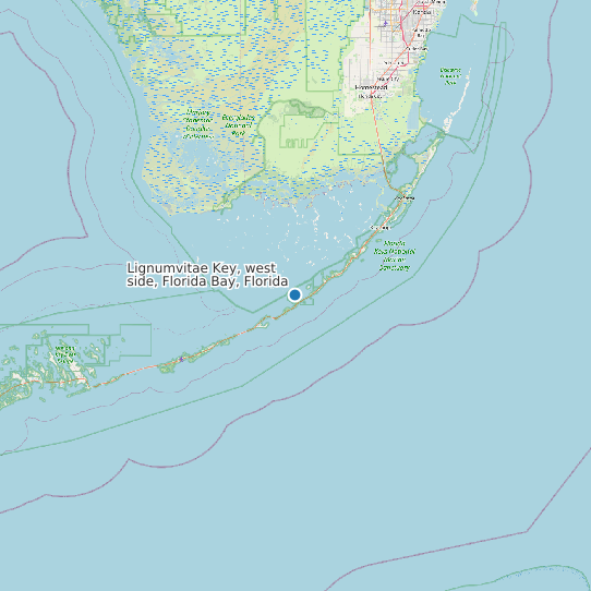 Lignumvitae Key, west side, Florida Bay, Florida map