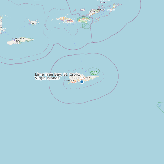 Map of Lime Tree Bay, St. Croix, Virgin Islands Tide Prediction Station