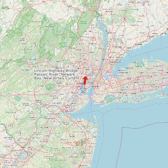 Lincoln Highway Bridge, Passaic River, Newark Bay, New Jersey Current map