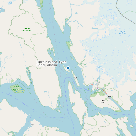 Lincoln Island, Lynn Canal, Alaska map