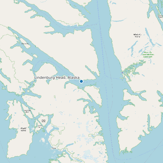 Map of Lindenburg Head, Alaska Tide Prediction Station