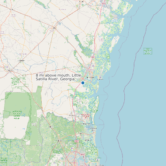 Map of 8 mi above mouth, Little Satilla River, Georgia Tide Prediction Station