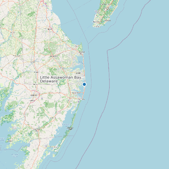 Little Assawoman Bay, Delaware map