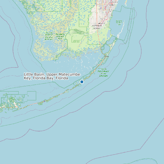 Little Basin, Upper Matecumbe Key, Florida Bay, Florida map