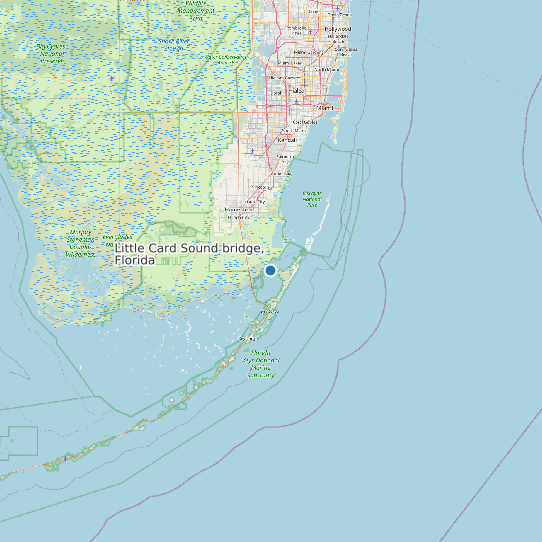 Little Card Sound bridge, Florida map