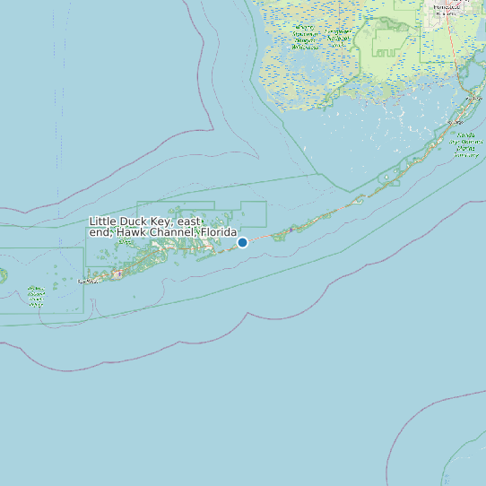 Little Duck Key, east end, Hawk Channel, Florida map