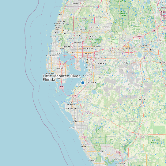 Little Manatee River, Florida map