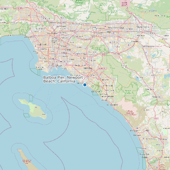 Balboa Pier, Newport Beach, California map