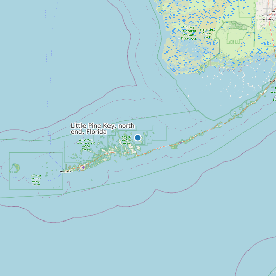 Map of Little Pine Key, north end, Florida Tide Prediction Station