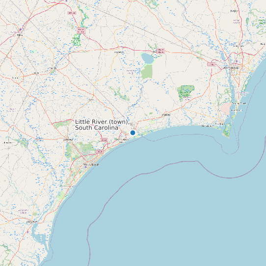 Map of Little River (town), South Carolina Tide Prediction Station