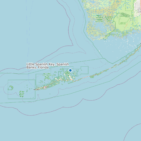 Map of Little Spanish Key, Spanish Banks, Florida Tide Prediction Station