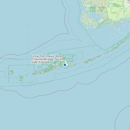 Little Torch Key, Pine Channel Bridge, south side, Florida map