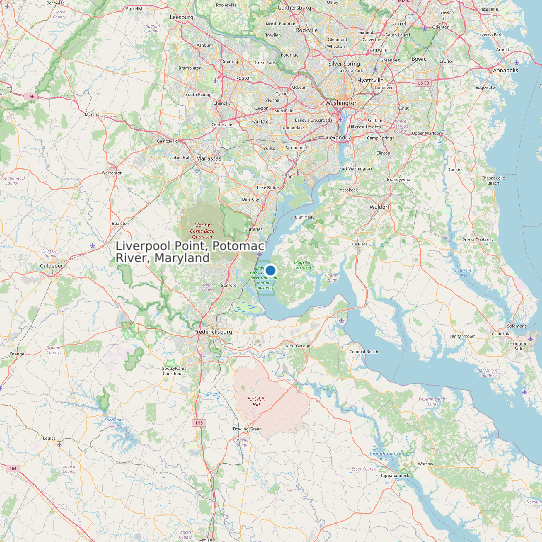 Map of Liverpool Point, Potomac River, Maryland Tide Prediction Station