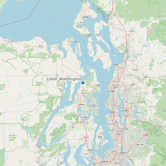 Map of Lofall, Washington Tide Prediction Station