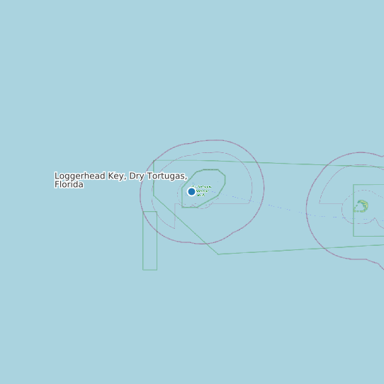 Map of Loggerhead Key, Dry Tortugas, Florida Tide Prediction Station