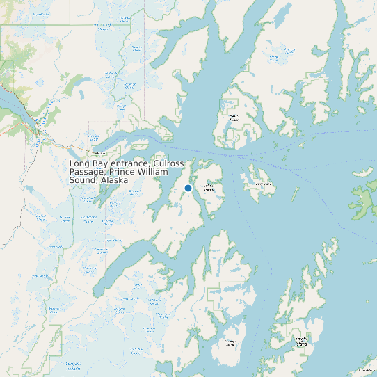 Long Bay entrance, Culross Passage, Prince William Sound, Alaska map