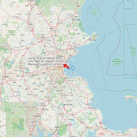 Long Island Head, 0.9 nmi NW of (depth 35 ft), Massachusetts Current map