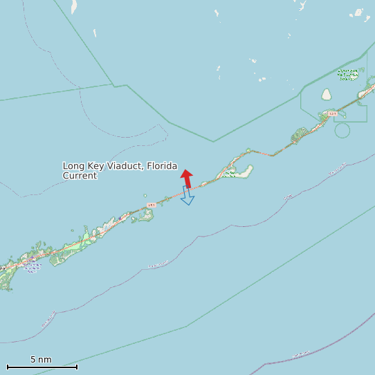 Map of Long Key Viaduct, Florida Current Prediction Station