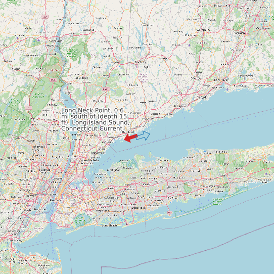 Long Neck Point, 0.6 mi south of (depth 15 ft), Long Island Sound, Connecticut Current map