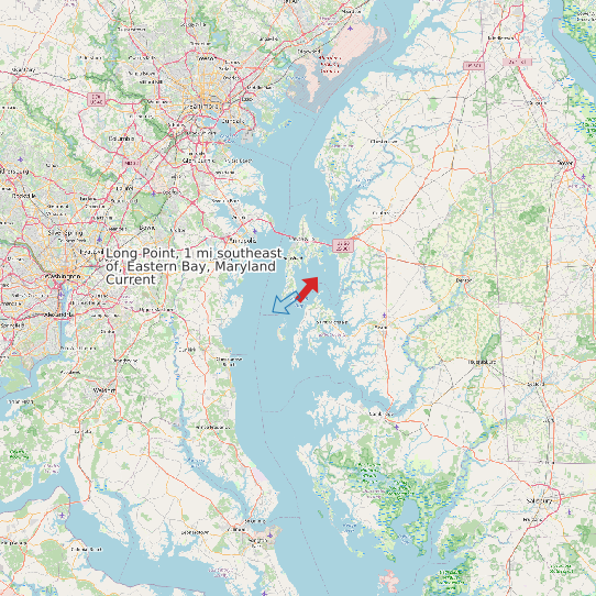Long Point, 1 mi southeast of, Eastern Bay, Maryland Current map