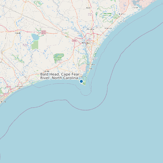 Bald Head, Cape Fear River, North Carolina map