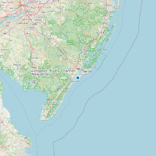 Longport, Risely Channel, New Jersey map