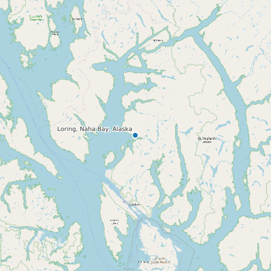 Map of Loring, Naha Bay, Alaska Tide Prediction Station