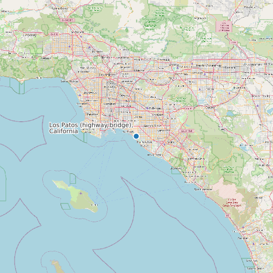 Map of Los Patos (highway bridge), California Tide Prediction Station