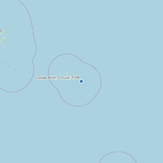 Losap Atoll, Chuuk, FSM map
