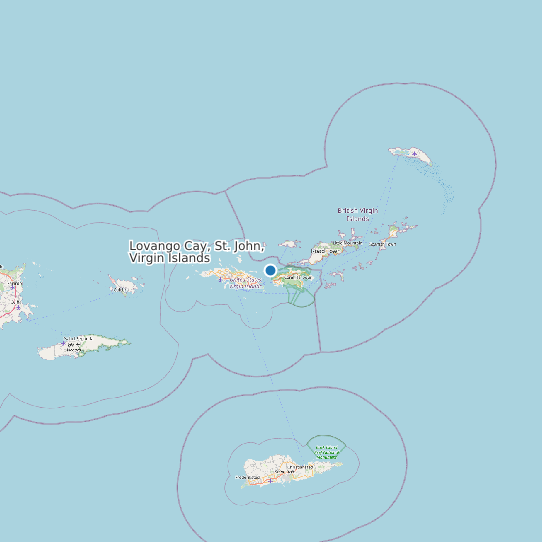 Map of Lovango Cay, St. John, Virgin Islands Tide Prediction Station