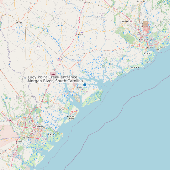 Lucy Point Creek entrance, Morgan River, South Carolina map