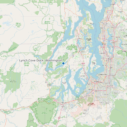 Lynch Cove Dock, Washington map