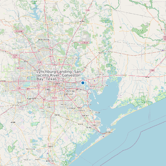 Map of Lynchburg Landing, San Jacinto River, Galveston Bay, Texas Tide Prediction Station