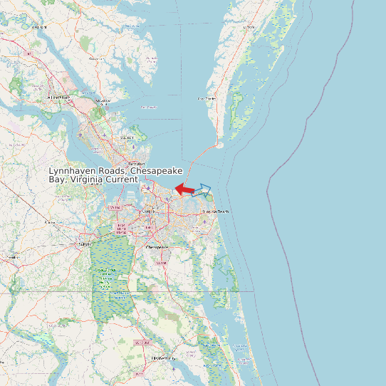 Lynnhaven Roads, Chesapeake Bay, Virginia Current map