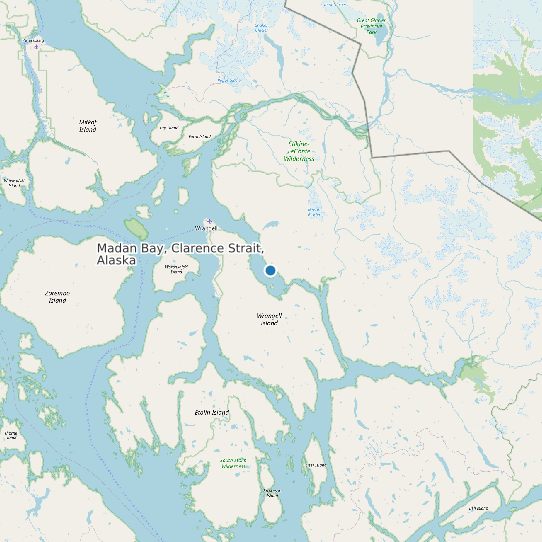 Madan Bay, Clarence Strait, Alaska map