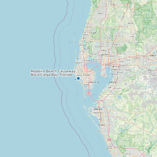 Madeira Beach Causeway, Boca Ciega Bay, Florida map