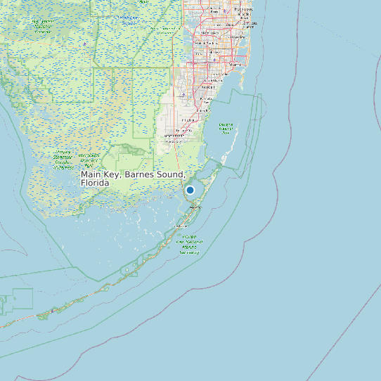 Main Key, Barnes Sound, Florida map