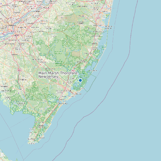 Main Marsh Thorofare, New Jersey map